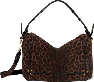 Jerome Dreyfuss Pepito M leopard shoulder bag - Brown