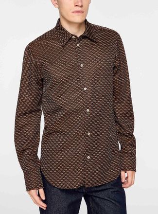Wales Bonner Mens Doshi geometric jacquard shirt