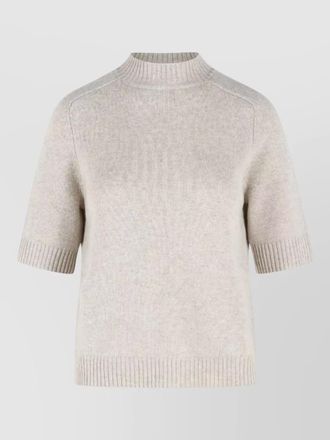 Loulou Studio cashmere mock neck sweater short sleeves