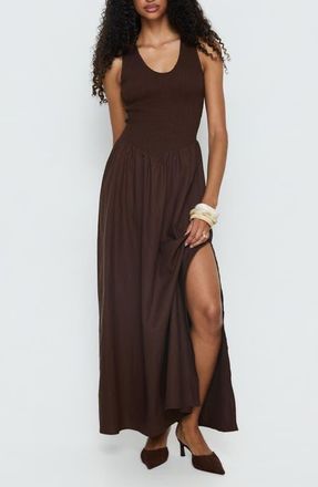 Princess Polly Highgate Drop Waist Maxi Dress in Chocolate at Nordstrom, Size 6