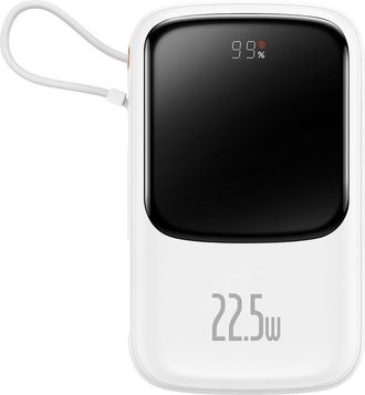 OEM Banco De Energ&iacute;a De Carga R&aacute;pida 10000mah 22,5w Qc-pd-scp-fcp Cable Usb-c Blanco