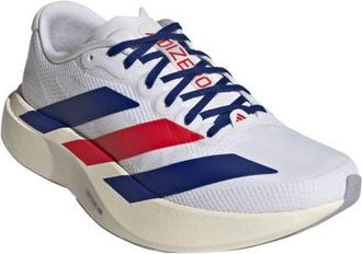 adidas Adizero Evo SL Running Shoe in White/Mystery Ink/Ruby at Nordstrom, Size 10.5