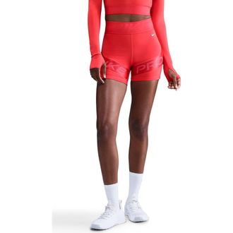 Nike Pro Sculpt Dri-FIT High Waist Bike Shorts in Lt Crimson/Ember Glow/White at Nordstrom Rack, Size X-Large