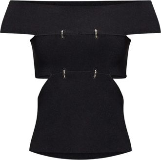 Alexander McQueen Top met uitsparingen - Dames - Tops zonder mouwen - Zwart - L - Tops