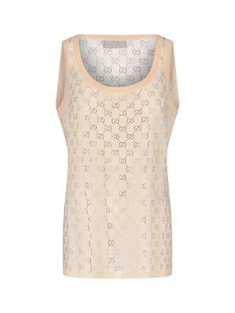 Gucci Top In Seta Con Cristalli