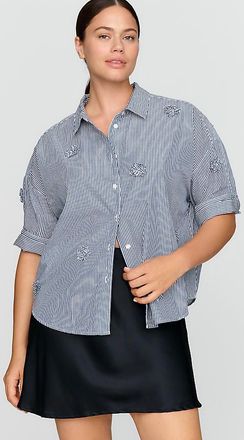 Maeve Mabel 100% Cotton Boxy Oxford Shirt Top
