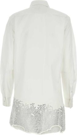 J.W.Anderson Womens White Cotton Shirt Mini Dress Exterior: Abiti