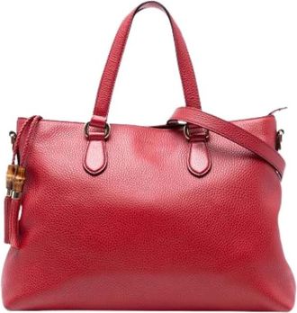 Gucci Pre-owned Leren Handtas - Dames - Vintage Handtas - Rood - ONE Size - Leer - Vintage