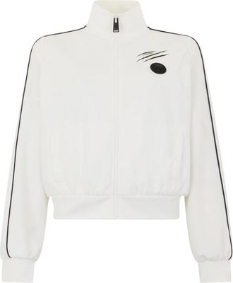 Plein Sport Cropped Trainingsjack - Dames - Trainingsjackets - Wit - XL - Polyester - Fitness