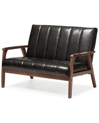 Design Studios Nikko 2-Seat Loveseat- Black