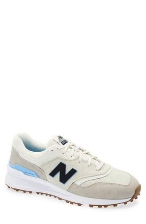 New Balance 997 SL Waterproof Spikeless Golf Shoe in Cement at Nordstrom, Size 11.5