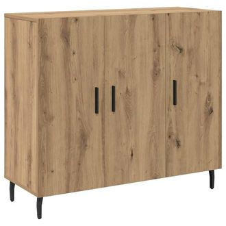 Berkfield Home Sideboard with Storage with Door Brown 90 x 34 x 80 cm Engineered wood
