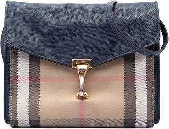 Burberry Pre-owned Burberry Small Leather and House Check Canvas Derby Macken Crossbody Ladies 2HOY2TFESQ4AEBYP