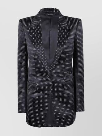 Tom Ford silk polka dot single-breasted blazer