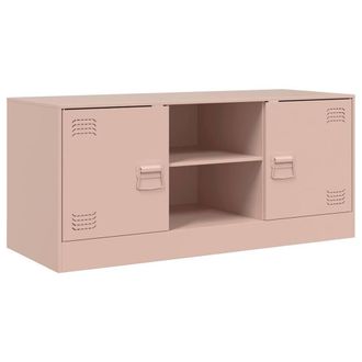 Berkfield Home TV Cabinet Pink 99x39x44 cm Steel | Size: 99 x 39 x 44 cm