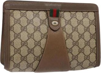 Gucci Pre-owned Clutches, female, Beige, Size: ONE SIZE Pre-owned Plastic Clutch