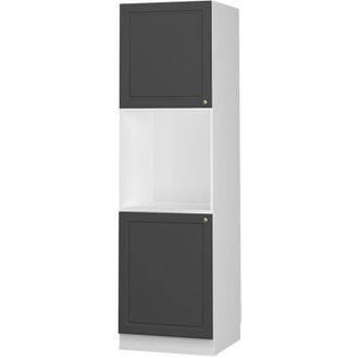 Vicco Armario Para Horno Empotrado Fame-line, Antracita-oro Landhaus, 60 Cm Abierto