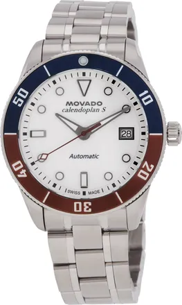 Movado Heritage Series Calendoplan S Automatic White Dial Mens Watch 3650222