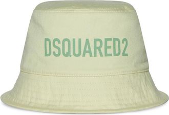 Dsquared2 logo-print bucket hat - men - Organic Cotton/Organic Cotton - S - Green
