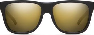 Smith Lowdown 2 55mm ChromaPop Polarized Sunglasses in Matte Black/Gold at Nordstrom