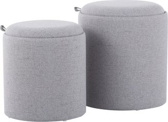 LumiSource Tray Nesting Ottoman Set