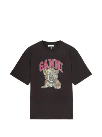 Ganni Camiseta De Algod&oacute;n Estampada Ganni