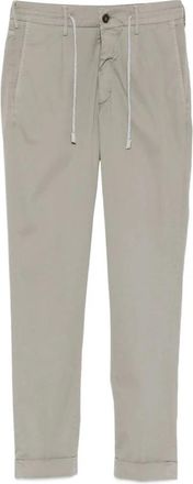 Eleventy Cotton and Silk Jogger Broek - Heren - Chinos - Groen - W33 - Katoen - Broeken