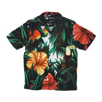The Hundreds Blooming Woven Forest Short Sleeve Shirt - Heren - Korte mouwen Overhemden - Veelkleurig - S - Rayon - Overhemden