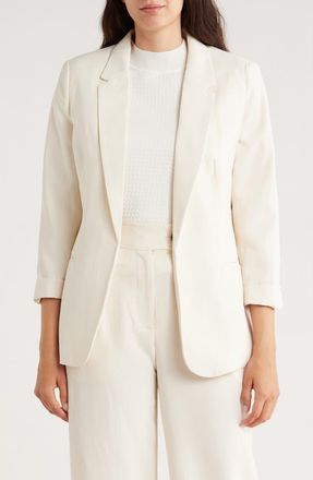 T Tahari Open Boyfriend Blazer in Toasted Beige at Nordstrom Rack, Size Medium