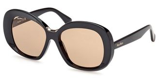 Max Mara MM0087 EDNA 01E Womens Sunglasses Black Size 55