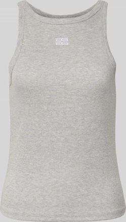 Gestuz Tanktop mit Label-Stitching Modell drew in Hellgrau, Gr&ouml;&szlig;e L