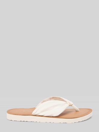 Tommy Hilfiger Zehentrenner mit Logo Applikation in Offwhite, Gr&ouml;&szlig;e 36