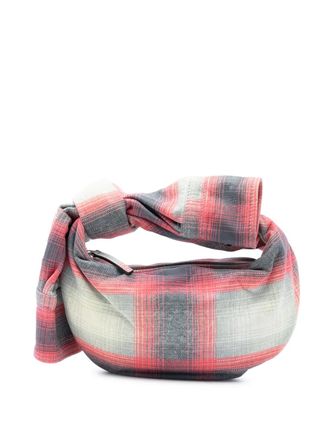 Bottega Veneta 2012-2025 Mini Printed Leather Tartan Jodie hobo bag - Grey