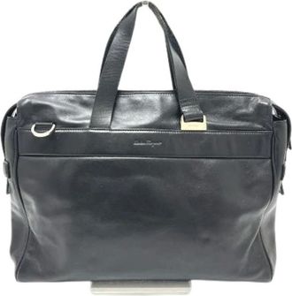Ferragamo Pre-owned Tote Bags, male, Black, Size: ONE SIZE Pre-owned Tote Bag
