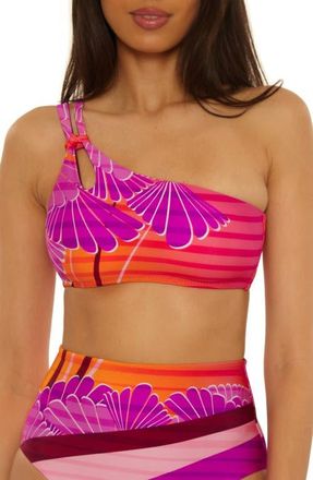 Trina Turk Rhodes Asymmetric Strappy Bikini Top in Multi at Nordstrom, Size 10