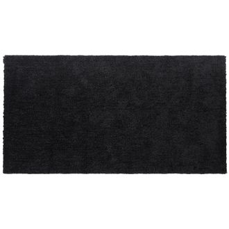 Beliani Beliani - Alfombra De Pelo Largo Negra 80 X 150 Cm Rectangular Moderna Demre