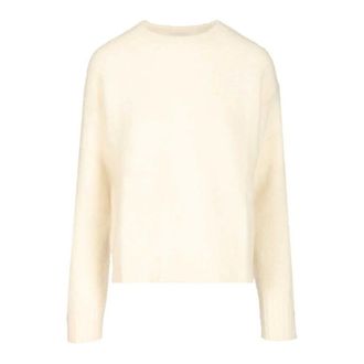 Amish Cropped Wool-Blend Crewneck Jumper