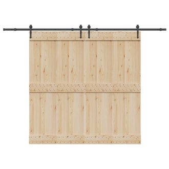Berkfield Home Sliding Door Hardware Kit 305 cm Steel Black