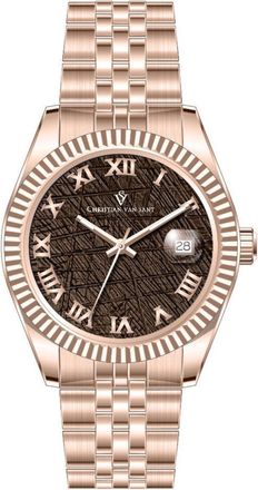 Christian Van Sant Mens Black Round 41mm