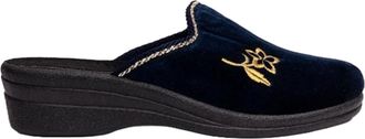 Jo & Joe HELEN Womens Wedge Heel Mule Slippers Navy