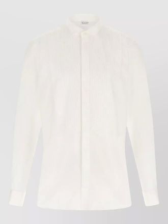 Pal Zileri cotton pleated tuxedo shirt