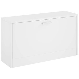 vidaXL Vidaxl - Banco Zapatero Madera Contrachapada Blanco Brillo 80x24x45 Cm