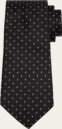 Tom Ford Mens Polka Dot Silk Tie