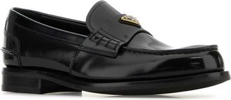 Prada Mens Calfskin Leather Loafer Black