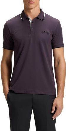 BOSS Paddy Pro Performance Polo in Medium Purple at Nordstrom, Size Small