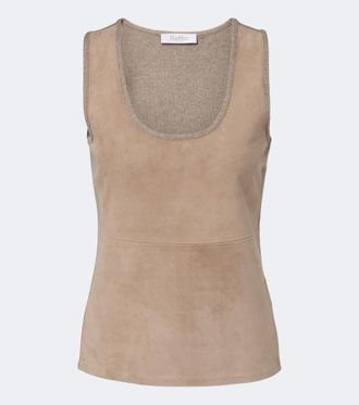 Max Mara Top de ante con lana y cachemir