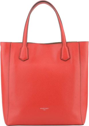 Pourchet Corso Tote Bag - Heren - Shoppers - Rood - ONE Size - Leer - Tassen