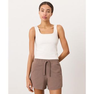 Pact On The Go-To Square Neck Tank Made With Organic Cotton in Cream at Nordstrom, Size Xx-Large
