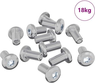 vidaXL Tornillo De Bloqueo Liso 4865 Uds. Plateado Acero Vidaxl