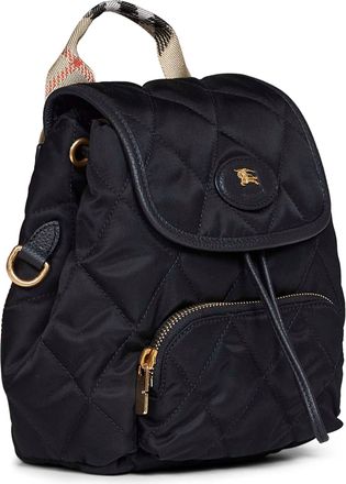 Burberry Womens Mini Backpack Horseshoe Black Polyamide Backpacks